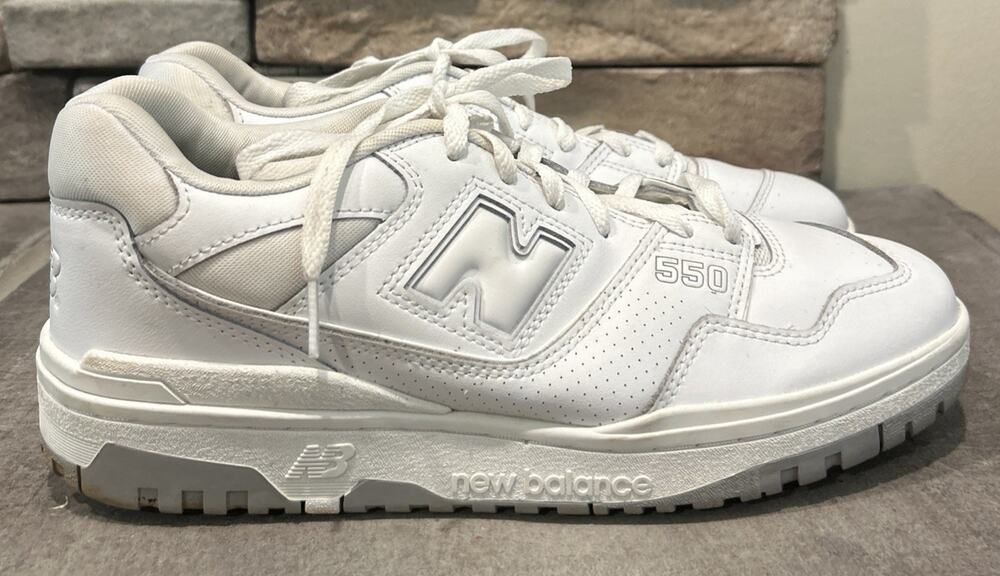 Mens New Balance 550 White Grey BB550PB1 Tennis Shoes 10.5